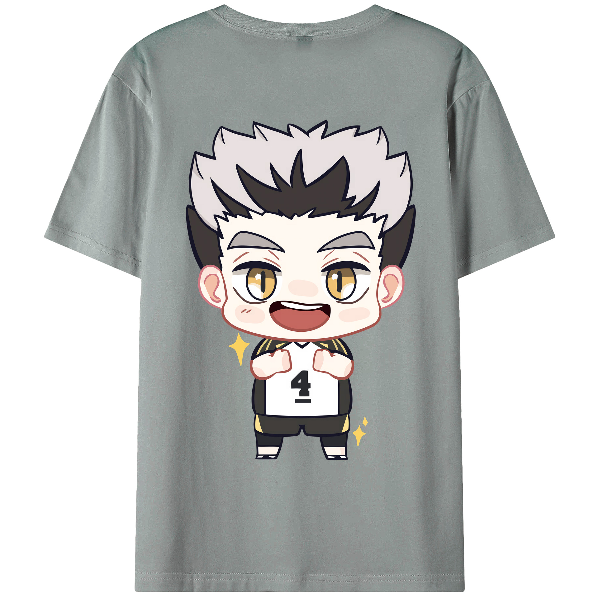 （画像用） ハイキュー!! Haikyu!! 綿100％ メンズ半袖Tシャツ（バックプリント） 通気性